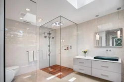 Ванная комната дизайн перегородка стекло