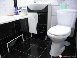 Дизайн черной ванной в хрущевке