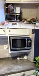 How to hang a microwave in a small kitchen photo