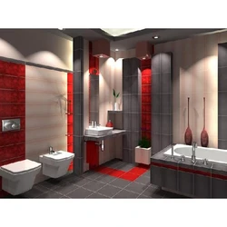 Red toilet with bathtub design