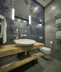 Loft style bathroom design with shower