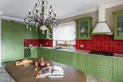 Kitchen green red photo