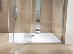 Душ канализациясы бар ванна бөлмесінің дизайны