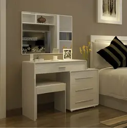 Table with furniture in the bedroom photo