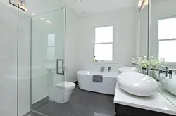 Bathroom design white floor