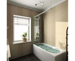 Дизайн ванной комнаты штора для ванны фото