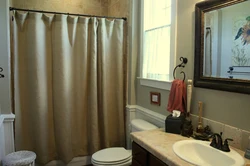 Дизайн ванной комнаты штора для ванны фото