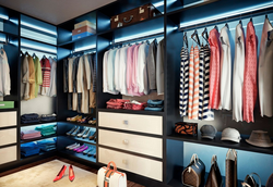 Фото гардеробной комнаты с одеждой