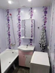Фото панелей для ванной с цветами