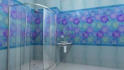 Photo of bathroom panels with flowers