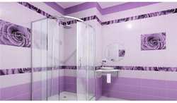 Photo of bathroom panels with flowers