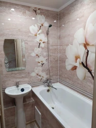 Photo of bathroom panels with flowers