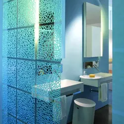Glass block interior bathtub