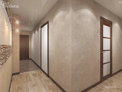 Interior Of The Corridor In The Apartment Decorative Plaster