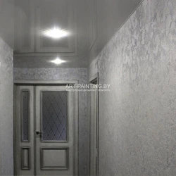 Interior of the corridor in the apartment decorative plaster