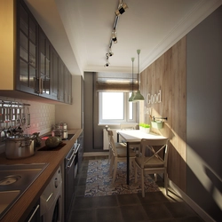 Design Of A Three-Room Kitchen In A Panel House