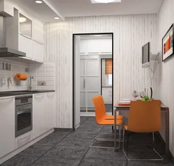 Design Of A Three-Room Kitchen In A Panel House