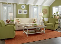 Color of furniture in the living room interior photo