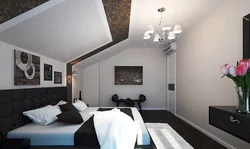 Photo of a bedroom with a sloping ceiling photo