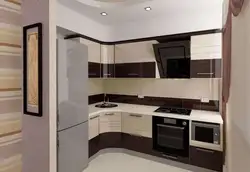 Kitchen design in modern style 4 meters