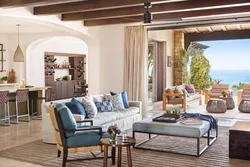 Living room in Mediterranean style photo