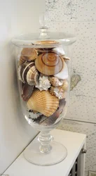 Bathroom design with seashells