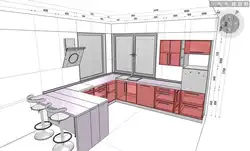 3Д Дизайн Угловой Кухни