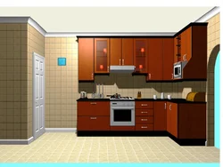 3д дизайн угловой кухни