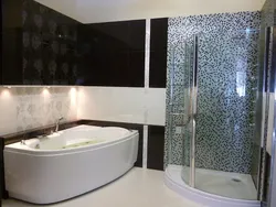 Bathroom design with jacuzzi and shower