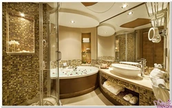 Bathroom design with jacuzzi and shower