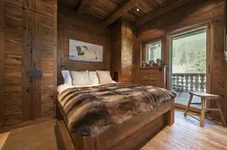 Photo of a bedroom in a wooden style photo