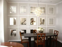 Mirror panel in the kitchen photo near the table