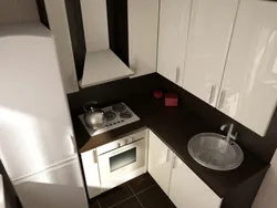 Small Kitchen Design With Refrigerator Photo
