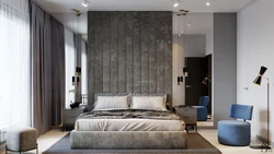 Soft wall panels in the bedroom interior