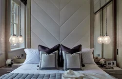 Мягкие стеновые панели в интерьере спальни