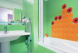 Painting bath tiles photo