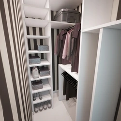 Room with dressing room layout design photo