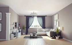 Photo of an apartment with gray finishing