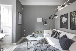 Photo of an apartment with gray finishing