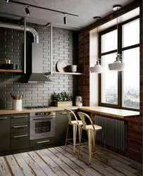 Photo Of A Kitchen With A Loft Style Window