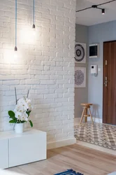 Plaster bricks in the hallway photo