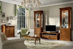Living Room Furniture In Classic Style Photo Dark