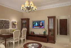 Living room furniture in classic style photo dark