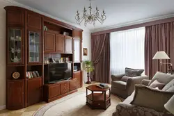 Living room furniture in classic style photo dark