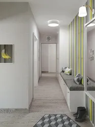 Corridor of a three-room apartment in a panel house photo