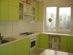 Kitchen design in panel photo