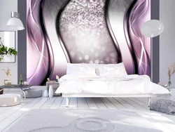 3D wallpaper above the bed photo in the bedroom