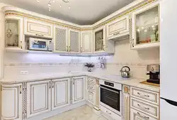 Кухня Белая Золото Фото
