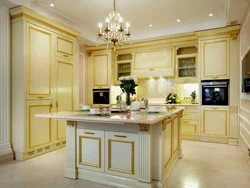 Kitchen White Gold Photo