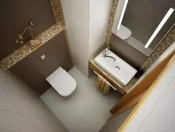 Tualet və lavabo dizaynı kiçik olan vanna otağı